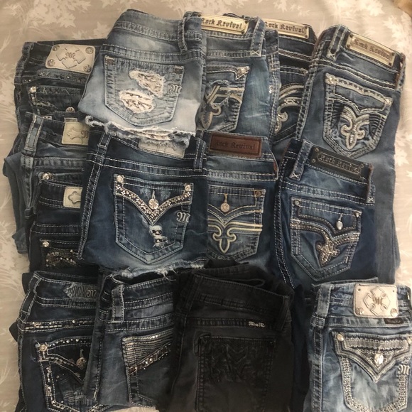 Denim - Lot of women’s Miss Me and Rock Revival Jeans and Shorts